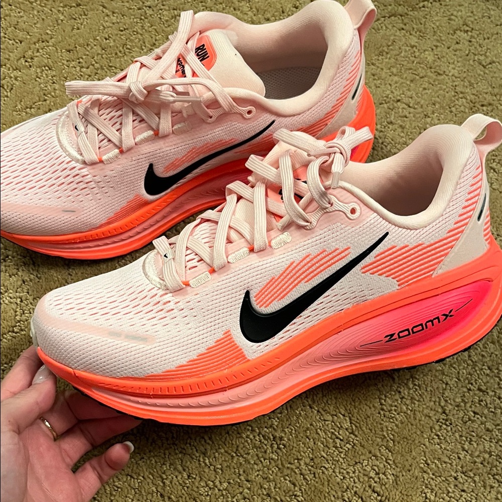 Peach and orange Nike zoom x